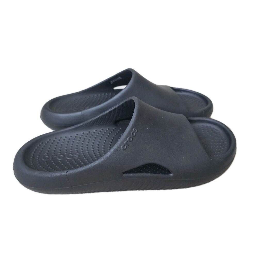 Crocs Mellow Recovery Slide Sandals Black Black Womens Size 11  Men’s Size 9